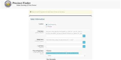 Comelec online precinct finder now available to the public .